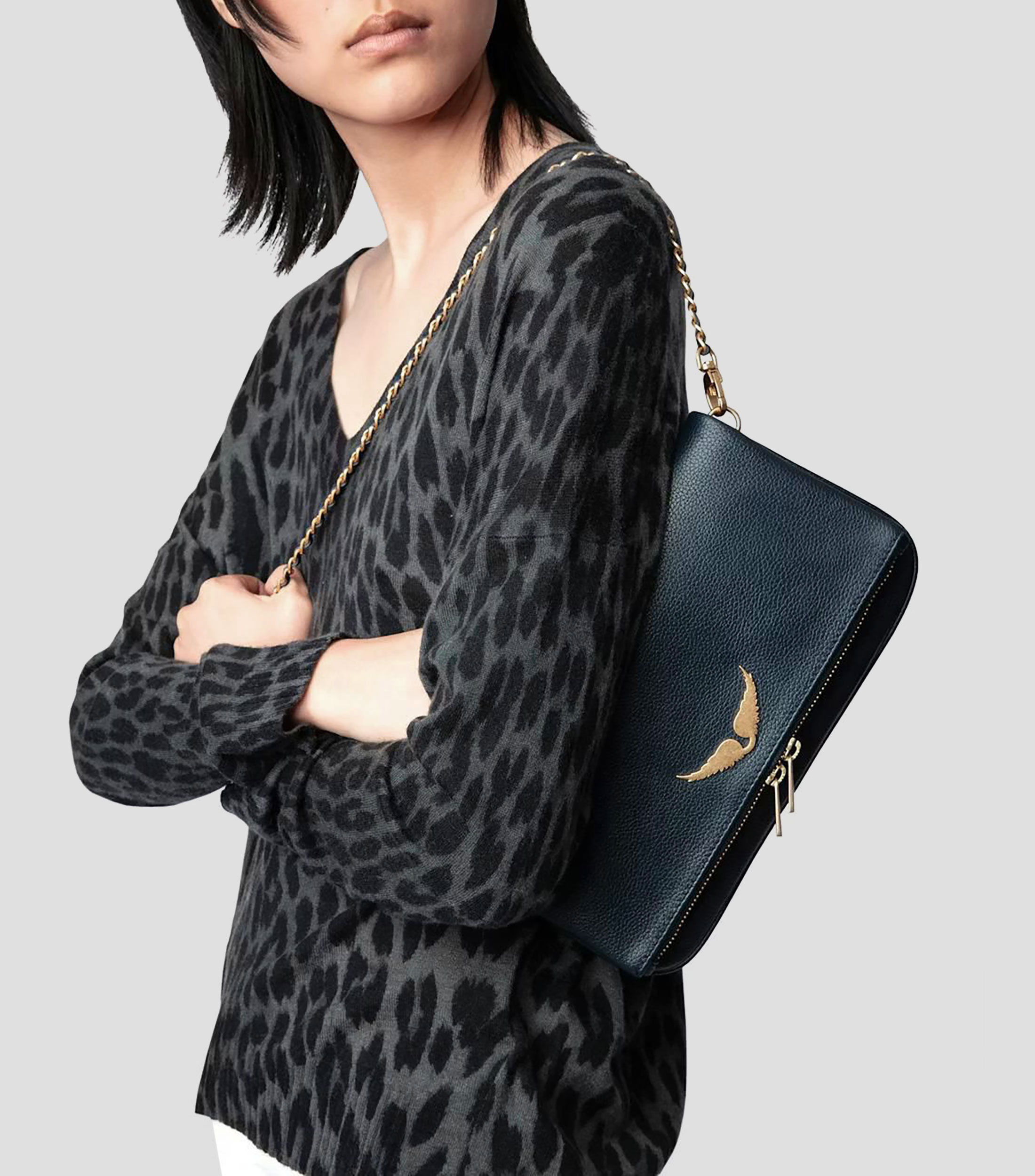 Bolsa shoulder en piel Rock lisa Mujer
